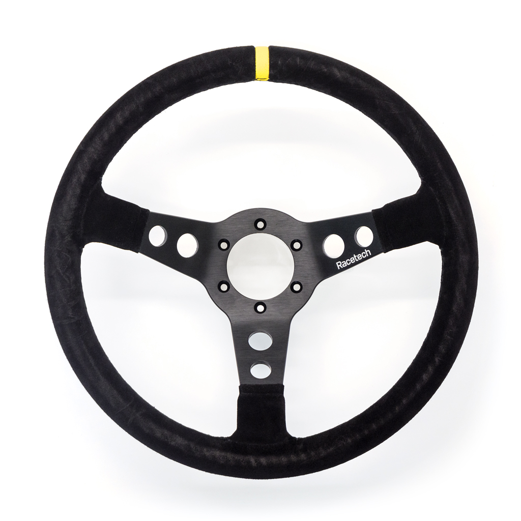 350mm Dished Steering Wheel - Racetech Seats USA